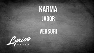 JADOR  KARMA VERSURI [upl. by Anoyek]