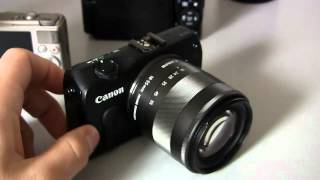 Canon EOS M Mirrorless Camera HandsOn [upl. by Esli683]