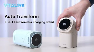 Now on Kickstarter VitaLinkX Auto Transform 3In1 Fast Wireless Charger [upl. by Avik]