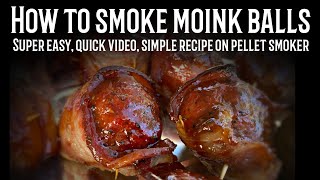 How to smoke moink balls on the Traeger pellet smoker  great party food [upl. by Christiane]