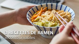 3 recettes de ramen japonais incontournables [upl. by Barrie]