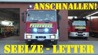 ANSCHNALLEN Wachausfahrt mit Pressluft TLF 1625  HLF 10  SLALOMFAHRT MTF FF Seelze  Letter [upl. by Ahsyle]