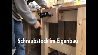 Schraubstock im Eigenbau für die Werkbank  Werkstatt einrichten [upl. by Linoel844]