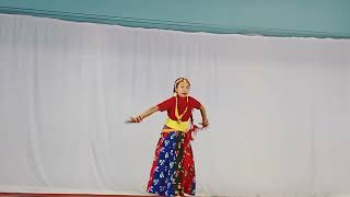 New Tamang Selo  Damphu Ma Bajau  Snikdha Bishwokarma  Crescent Academy  Well Dance [upl. by Enileme]