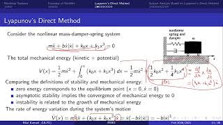 Master RSI  Lecture 2  Lyapunov Based Control  Part 2 [upl. by Justis]