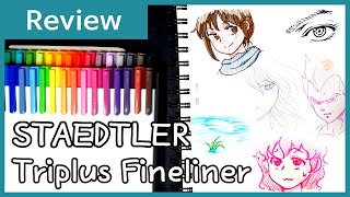 Review amp Drawing  Staedtler Triplus Fineliner [upl. by Agni31]