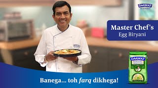 Egg Biryani  Sanjeev Kapoor  Daawat Biryani Basmati Rice [upl. by Bunch368]