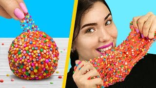 Adding Too Many Ingredients Into Slime 8 Edible Candy Slime Pranks [upl. by Eugirne]