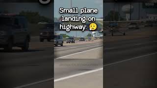 Small planes landing on the highway 😮‍💨🙄 aviation airline planes flight [upl. by Aeslahc]