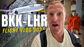 Thai Airways Bangkok to London in 2023 Driect Flight Vlog BKKLHR NEARLY Missed the flight [upl. by Docia]