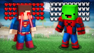 JJ and Mikey Became Spiderman and Superman in Minecraft  Maizen [upl. by Upali993]