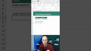 ✅ COMO CONCATENAR FECHAS en excel exceltips exceltutorial [upl. by Hodosh]