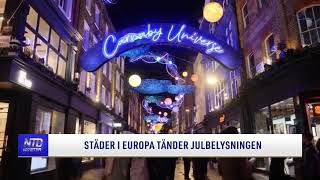 Städer i Europa tänder julbelysningen  NTD NYHETER [upl. by Soisinoid]