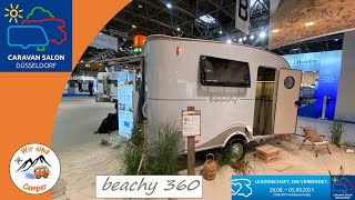 Ein Wohnwagen mit nur 900 KG der beachy 360 von Hobby  Caravan Salon 2021 [upl. by Eixela]