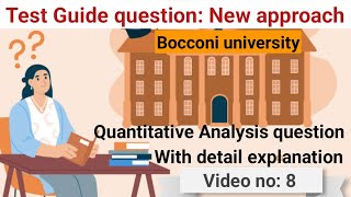 bocconi university admission  bocconi university  bocconi university aptitude test 2024 part 8 [upl. by Hsekar858]