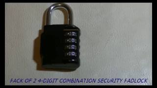 Pack of 2 4digit Combination Security Padlock [upl. by Alimak]