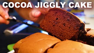 Chocolate jiggly cake  homemade castella [upl. by Eedyak]