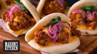 Spicy Fried Chicken Bao Buns  Marions Kitchen [upl. by Eillen183]