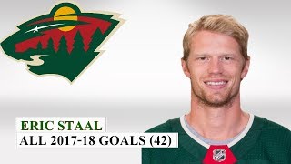 Eric Staal 12 All 42 Goals of the 201718 NHL Season [upl. by Teahan]