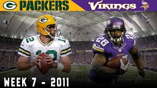 Perfect Packers Face Peterson Packers vs Vikings 2011  NFL Vault Highlights [upl. by Maltz]