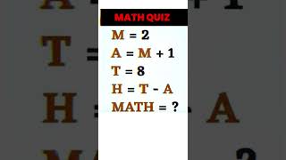 Math puzzle 🔥 math test 🧠 01 shortvideo trending [upl. by Pfeifer]