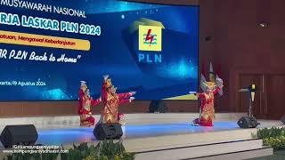 Tari Piring Yudha Asri RAPIMNAS SERIKAT KERJA LASKAR PLN 2024 [upl. by Fabrin913]