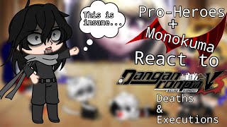 Pro Heroes  Monokuma React to Danganronpa V3 Deaths and Executions [upl. by Gloriana]