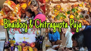 BHAIDOOJ  GODHAN  GOWARDHAN  PUJA CHITRAGUPTA PUJA🙏 Aaj to DUSHMANO ki ache se kutai hui😅 [upl. by Onez]