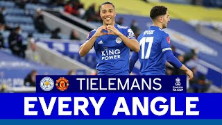 EVERY ANGLE  Youri Tielemans vs Manchester United  202021 [upl. by Nahshun]