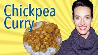 Chickpea Curry with Coconut Milk Recipe  How to Make Vegetarian Indian Curry [upl. by Terti]