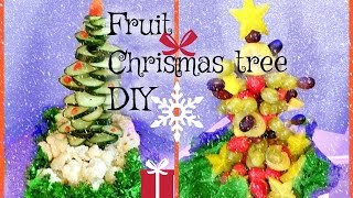 CHRISTMAS TREE FRUIT DIY TABLE DECORATION IDEA [upl. by Geaghan]