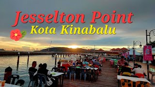 Kota Kinabalu Jesselton Point dinner while enjoying beautiful KK sunset🌇😍 [upl. by Luann]