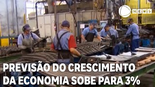 Previsão do crescimento da economia sobe de 29 para 3 [upl. by Nivlac]