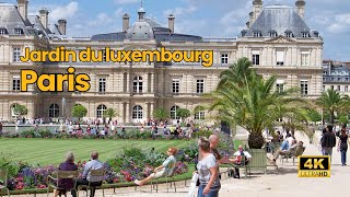 Jardin du Luxembourg 4K Local Walk Paris France 🇫🇷 [upl. by Yadnil925]