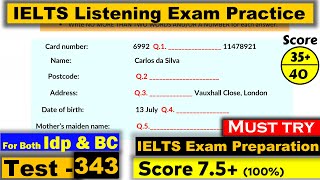 IELTS Listening Practice Test 2023 with Answers Real Exam  343 [upl. by Auberta633]