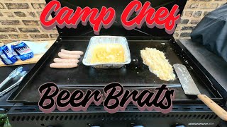 Camp Chef Gridiron 36 beer brats and sauerkraut [upl. by Niven669]