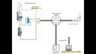 Схема одноклавишного выключателя [upl. by Luo]