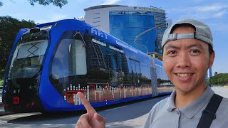 The FirstEver Autonomous Rapid Transit Trackless Tram In Putrajaya Malaysia [upl. by Madison]