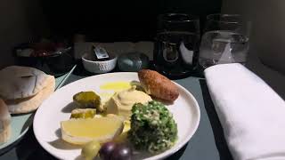 Etihad Airways 787  Business Class Food [upl. by Daniels146]