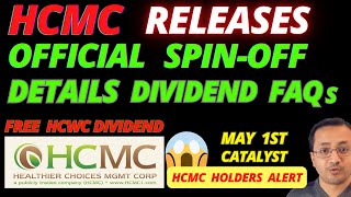 HCMC Stock🔥🔥RELEASES Spinoff Details  HCWC Stock NYSE Dividend  May 1 Record Date Catalyst News [upl. by Noit]