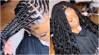 HOW TO INDIVIDUAL LOOKING BOX BRAIDS CROCHET FOR GODDESS BOHO BOX BRAIDS  Outre hair [upl. by Anyg]