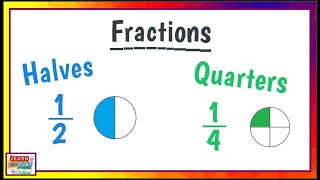 Fractions for Kids Halves and Quarters [upl. by Nadda]