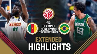 Cameroon 🇨🇲 vs Brazil 🇧🇷  Extended Highlights  FIBA OQT 2024 Latvia [upl. by Erodroeht]