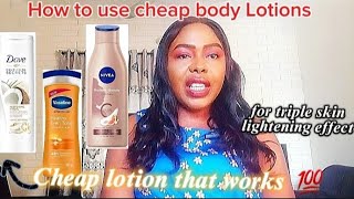 How To Use Cheap Body Lotions to Lighten Your SkinI turned my cheap lotion to a lightening lotion [upl. by Alvy]