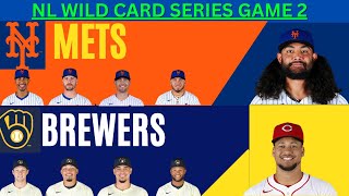 NL Wild Card Series GAME 2 Milwaukee Brewers vs New York Mets LIVE PLAYBYPLAY 100224 [upl. by Noswal]