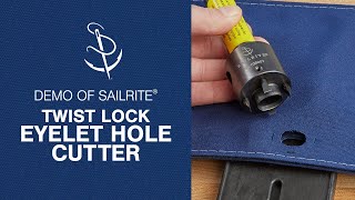 Demo of TwistLock Eyelet Hole Cutter [upl. by Mcarthur]