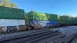 Trains pulling grade from Ohio river valley [upl. by Terchie]