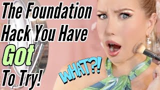 OVER 40 This Foundation Hack Will CHANGE YOUR LIFE 😲 Coverage Without The Cake [upl. by Strohl602]