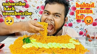 Asmr  Spicy Maggi green chilli salad eating  Maggie eating challenge [upl. by Howund867]