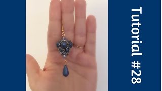 TUTORIAL PERLINE 28  Orecchini Roberta Beading tutorial [upl. by Jana358]